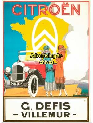 1920's France Citroen Poster
