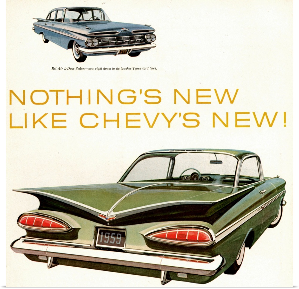 1950s USA Chevrolet Magazine Advert (detail)