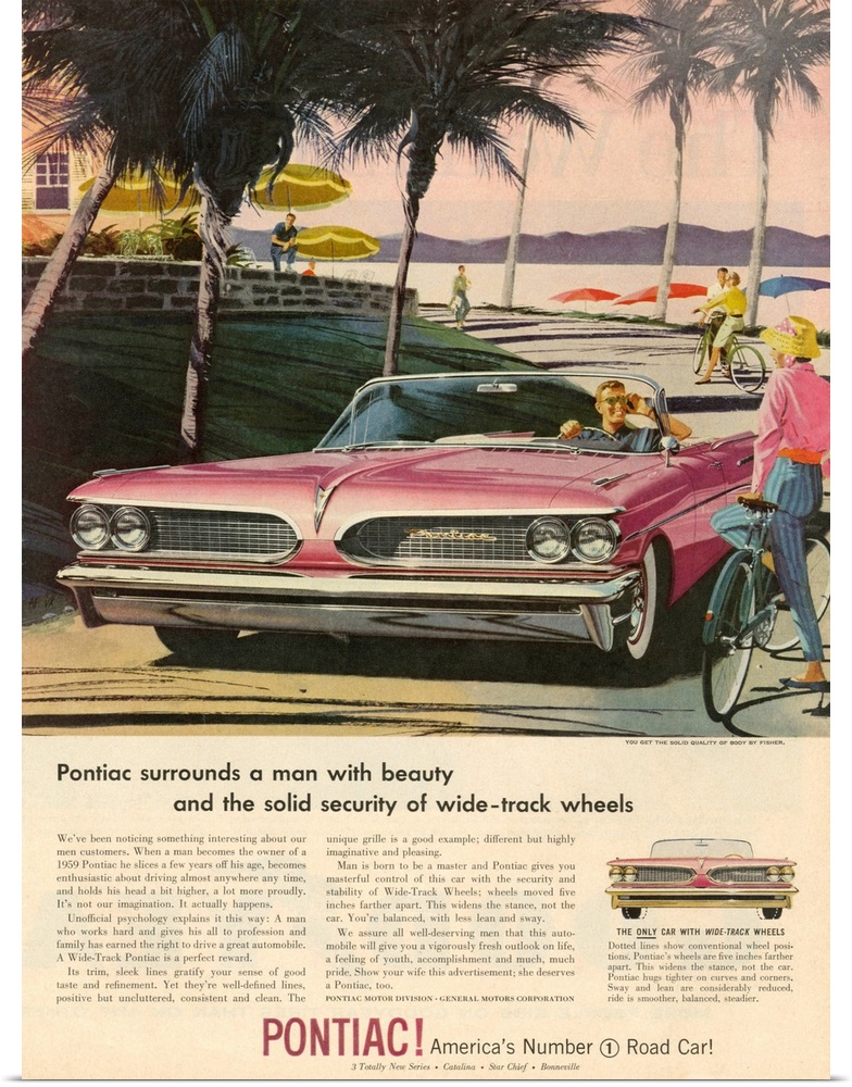 1950s USA Pontiac Magazine Advert