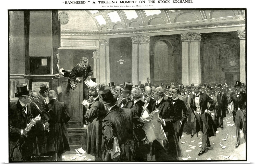 1900s UK Stock Exchange Magazine Plate