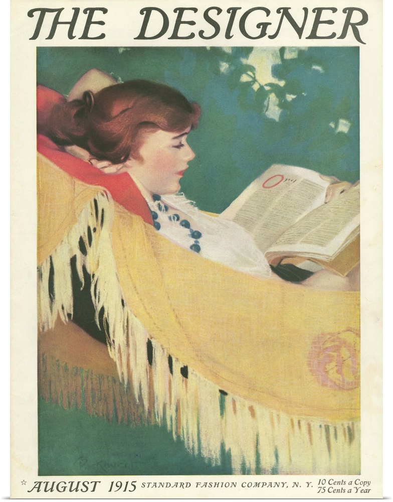 The Designer.1915.1910s.UK.reading hammocks...