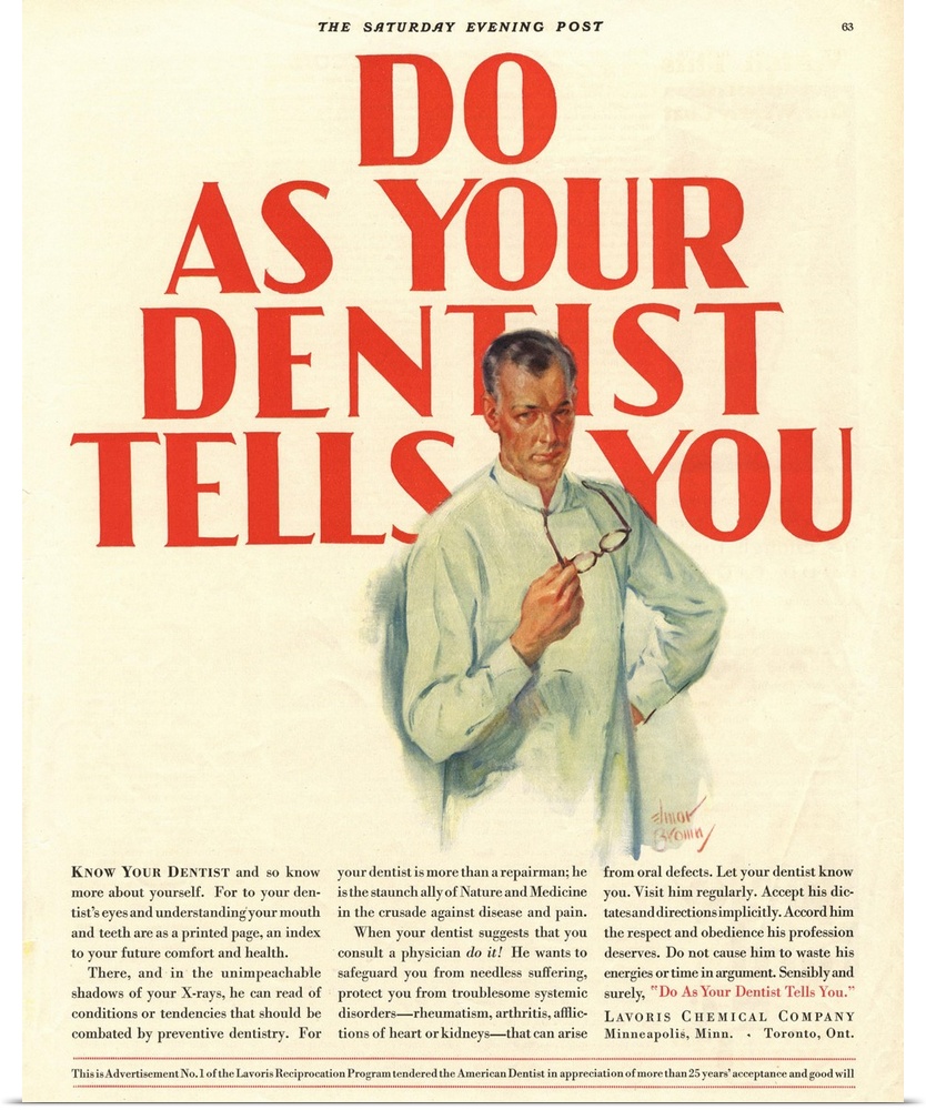 The Saturday Evening Post, Do As Your Doctor Tells You