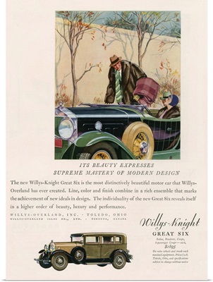 Willys-Knight Great Six Automobile Advertisement