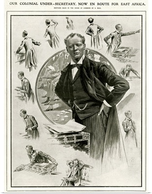 Winston Churchill Sketches Magazine Page