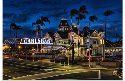 Charming Carlsbad California at night