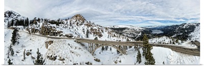 Donner Bridge wintry Panoramic