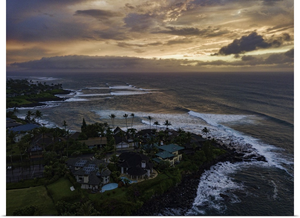 Honokeana Cove during storm, Maui, Hawaii
