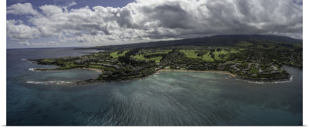 Kapalua bay and Napili bay aerial. Maui Island Aerial.
