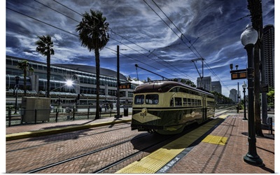 Retro trolley in San Diego