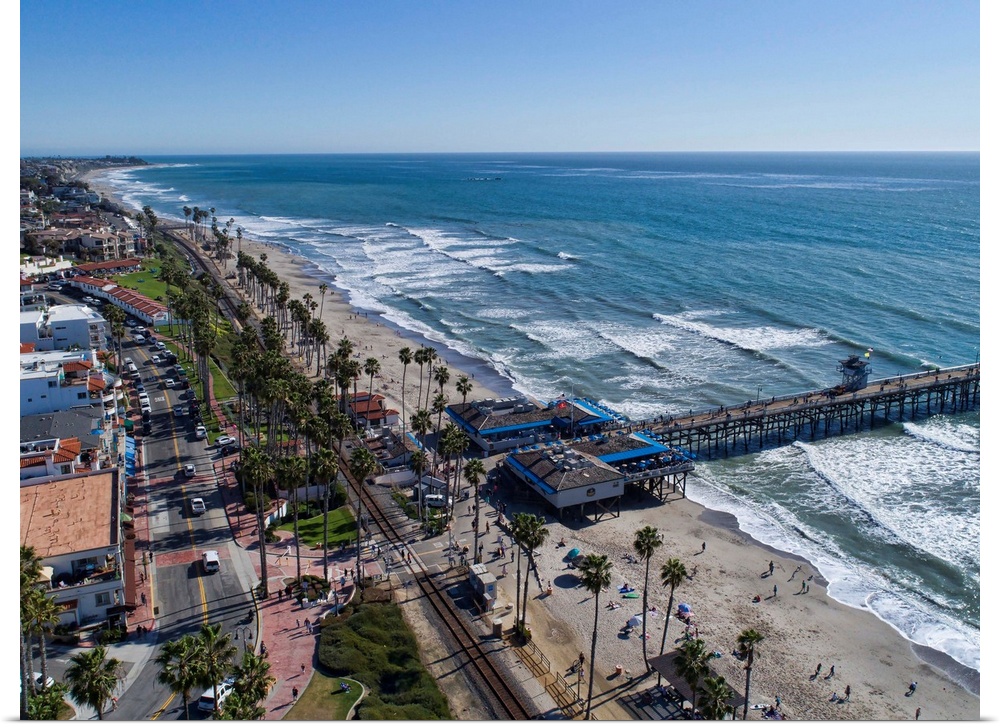 San Clemente aerial panoramic. San Clemente is a city in Orange County, California, USA.