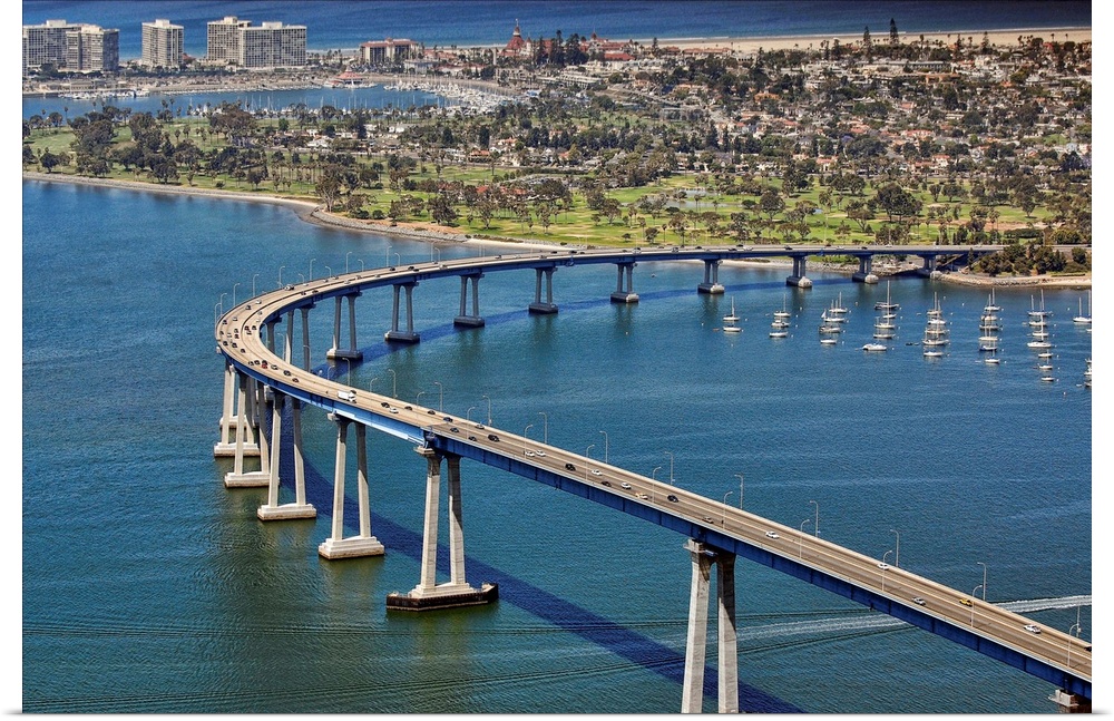 San Diego's Coronado Bay Bridge, San Diego, California, USA.