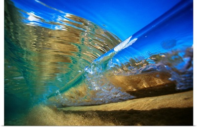 Abstract Underwater View Of Waves And Surf