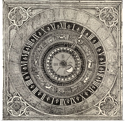 Astronomical Clock In Hampton Court Palace. 1885