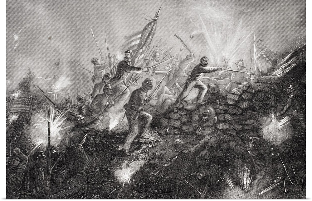 Attack On Fort Wagner On Morris Island, South Carolina, 1863. From Painting By Thomas Nast.