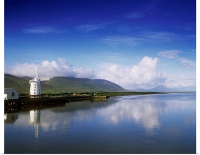 Blennerville Windmill Reflected In River, Tralee, County Kerry, Republic Of Ireland