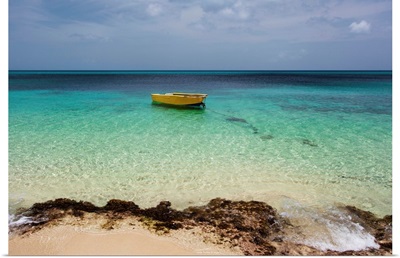 Boat in the turquoise water, Frederiksted, St. Croix, Virgin Islands