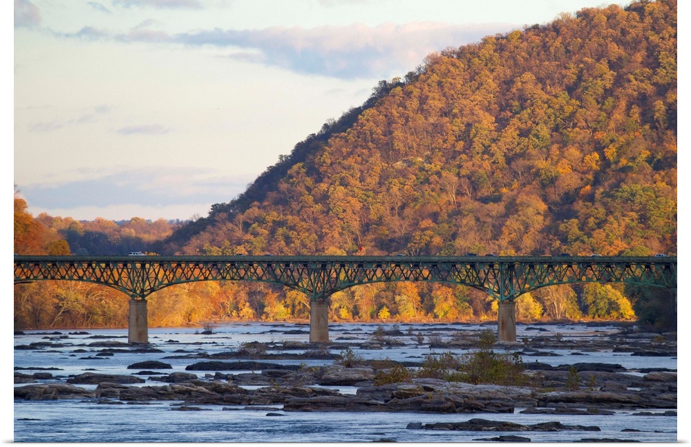 A bridge over the Potomac River near Harpers Ferry.