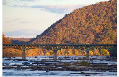 Bridge over the Potomac River near Harpers Ferry; Harper's Ferry, West Virginia, United States of America