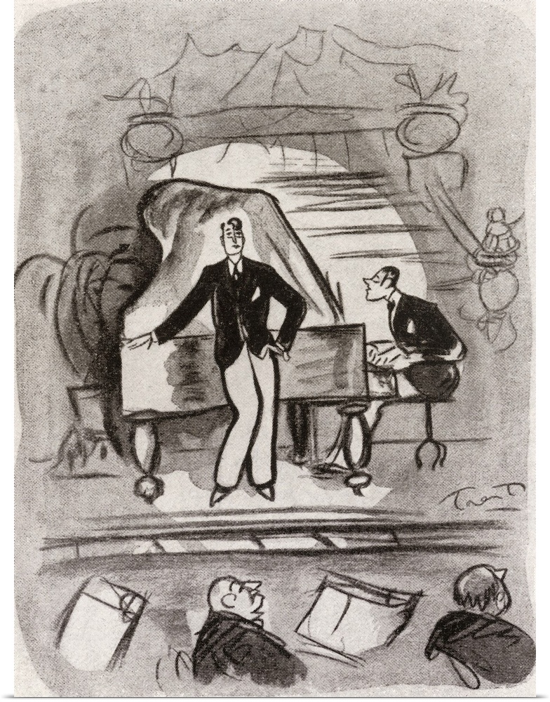 Cabaret In Montparnasse, Paris, France In The 1920's. After The Drawing By Trent From The Book Back To Montparnasse By Sis...