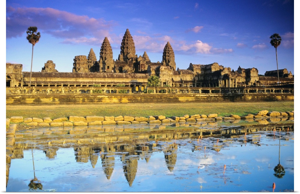 Poster Print Wall Art entitled Cambodia, Siem Reap, Angkor Wat, View Of ...