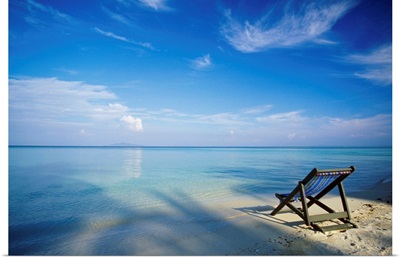Chair On Tropical Beach In Ko Phi Phi Don Island, Thailand