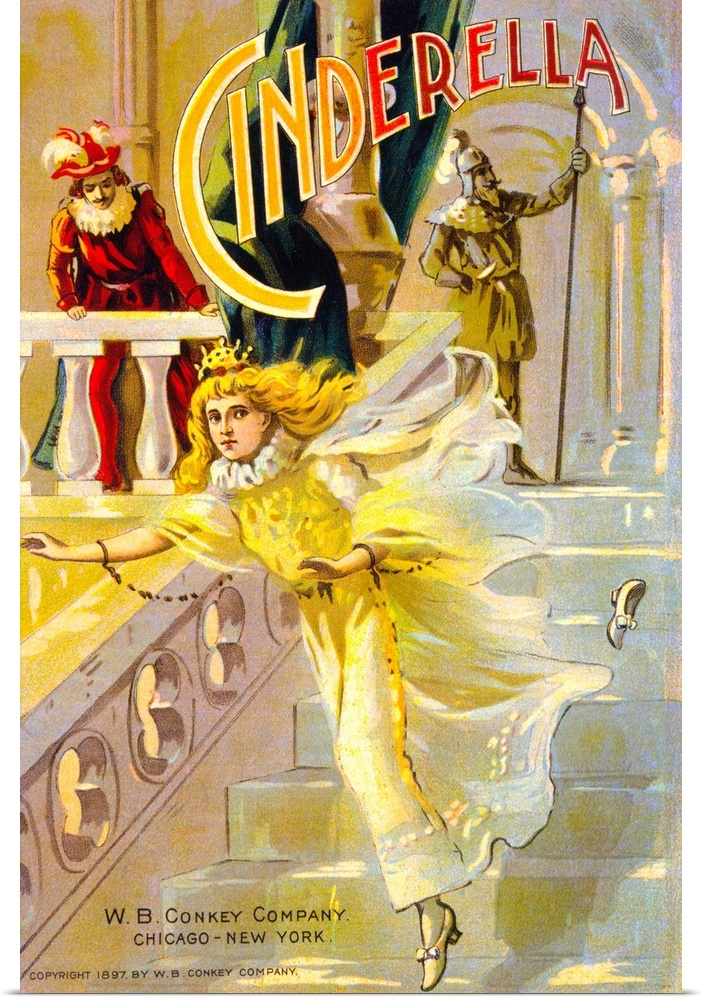 Cinderella, Cover Of Children's Book, Published By W. B. Conkey Company, Chicago, USA, 1903.