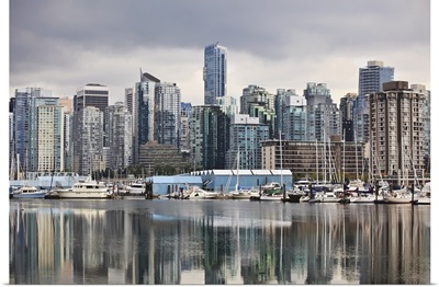 City Skyline And Coal Harbour, Vancouver British Columbia Canada