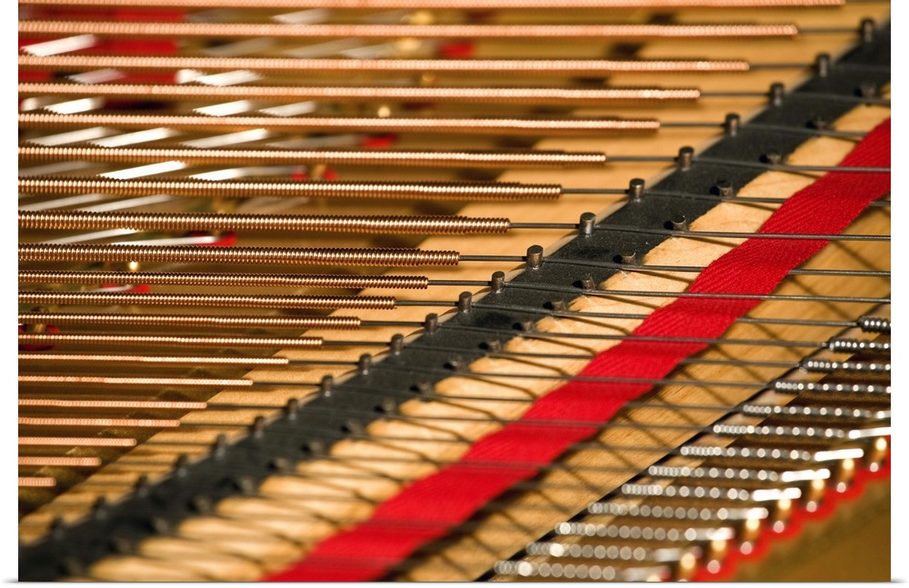 Close Up Of Piano Strings