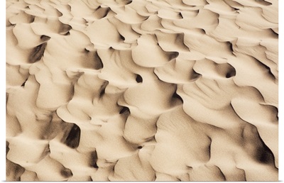 Close Up Of Sand Dune Pattern Looks Like Waves Of Sand, Mendoza, Argentina