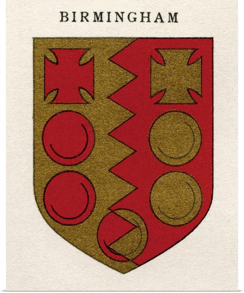 Coat of arms of the Diocese of Birmingham.  From Cathedrals, published 1926.