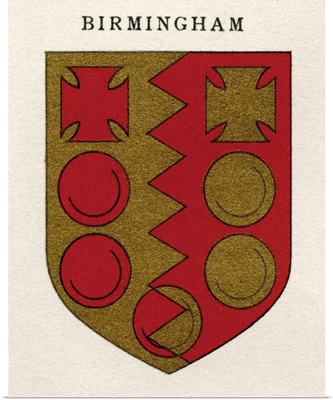 Coat Of Arms Of The Diocese Of Birmingham, From Cathedrals, Published 1926