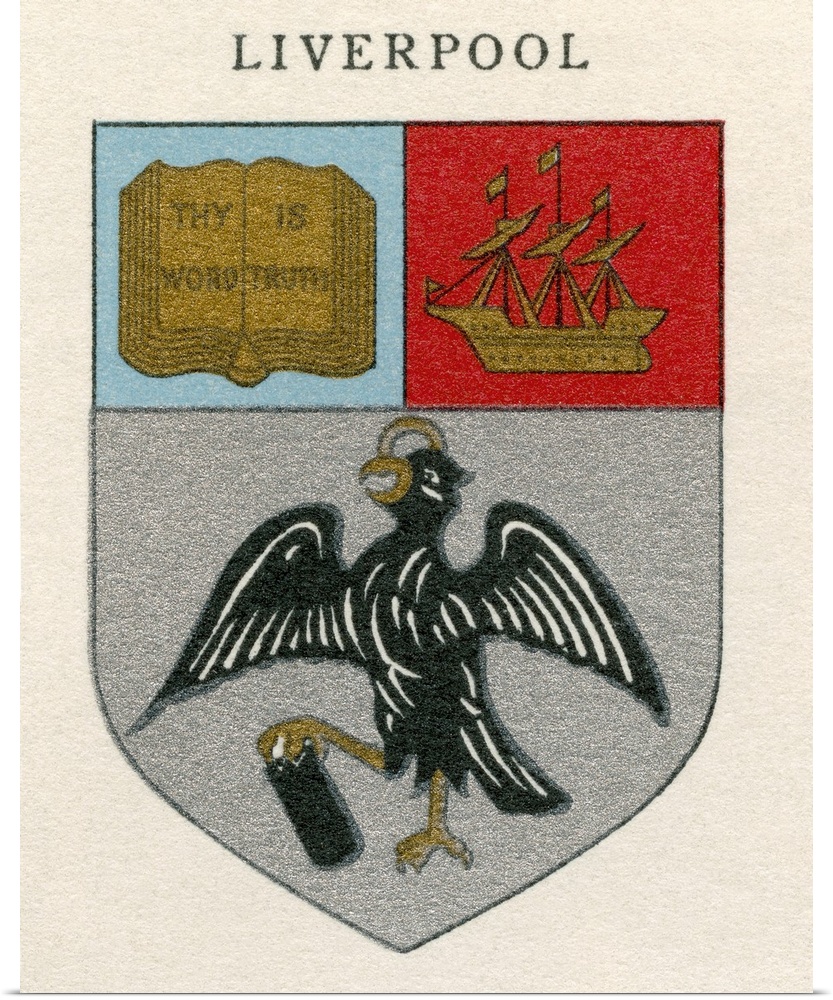 Coat of arms of the Diocese of Liverpool.  From Cathedrals, published 1926.