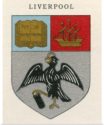 Coat Of Arms Of The Diocese Of Liverpool, From Cathedrals, Published 1926