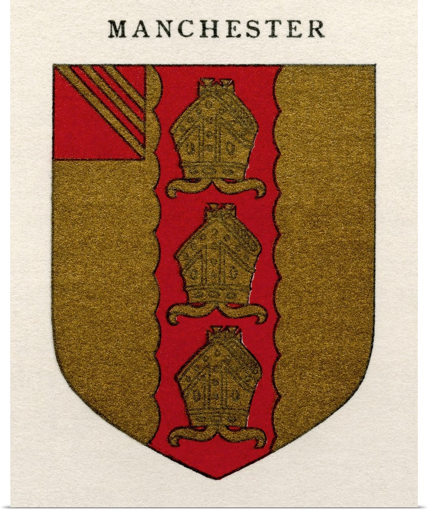 Coat of arms of the Diocese of Manchester.  From Cathedrals, published 1926.