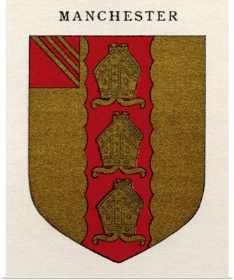 Coat Of Arms Of The Diocese Of Manchester, From Cathedrals, Published 1926