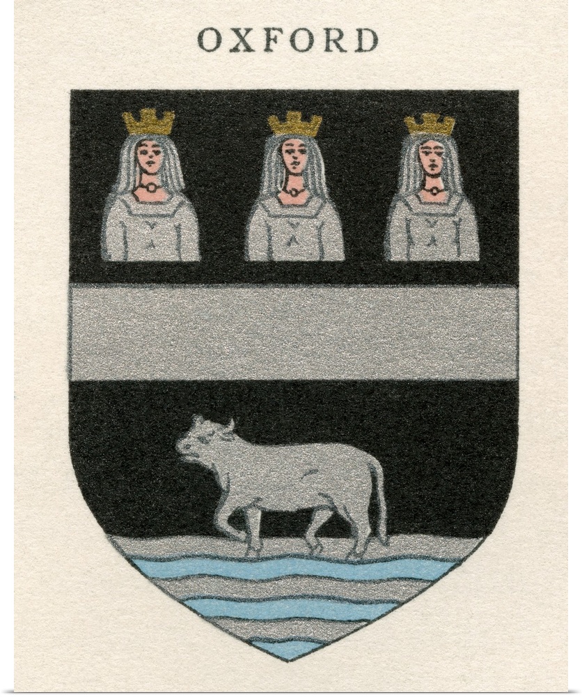 Coat of arms of the Diocese of Oxford.  From Cathedrals, published 1926.