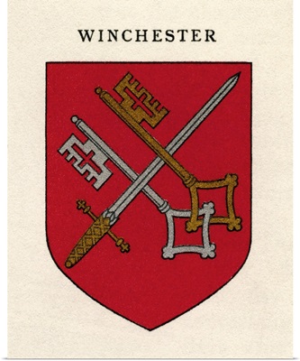 Coat Of Arms Of The Diocese Of Winchester, From Cathedrals, Published 1926