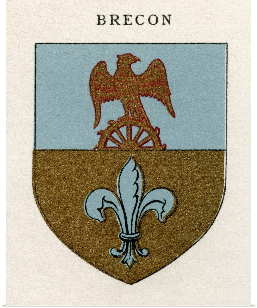 Coat of arms of the The Diocese of Swansea and Brecon.  From Cathedrals, published 1926.