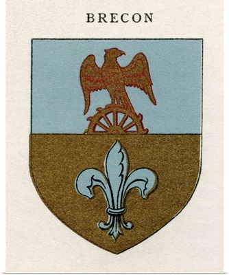 Coat Of Arms Of The The Diocese Of Swansea And Brecon, From Cathedrals, Published 1926