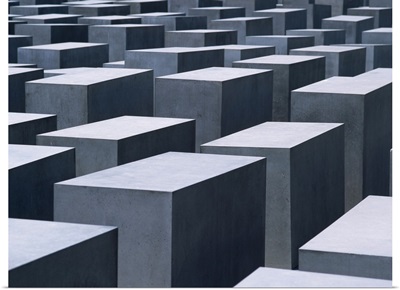 Concrete Blocks At Jewish Holocaust Memorial; Berlin, Germany