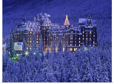 D.Wiggett, Banff Springs Hotel In Winter At Twilight, Banff National Park, Canada