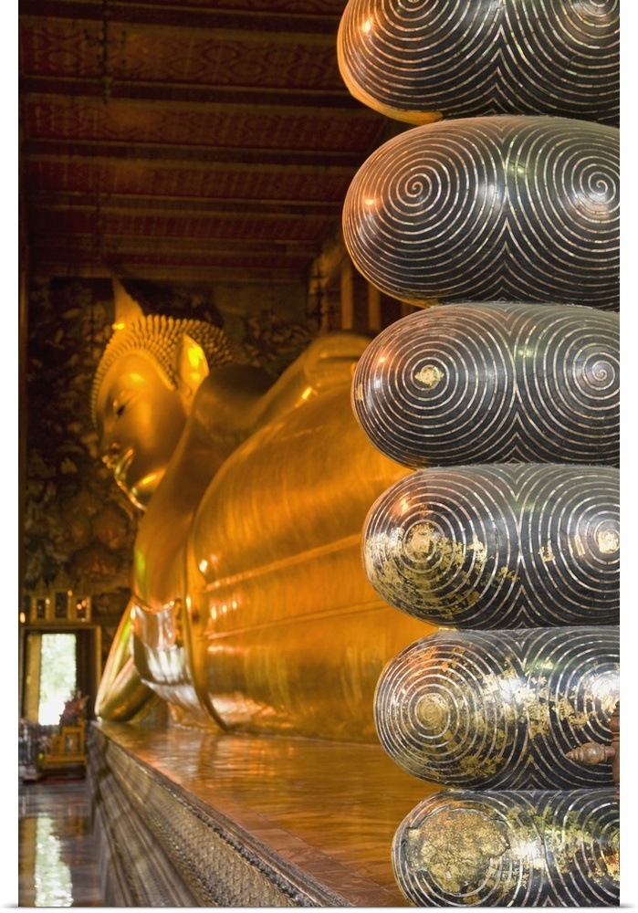 Detail Of Toes Of Large Reclining Buddha, Bangkok, Thailand