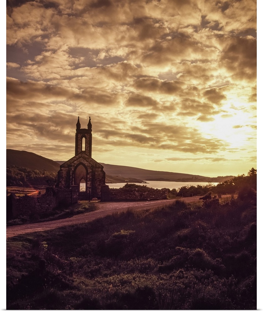 Disused White Marble Church; Lough Na Kung Dunlewy, Co Donegal, Ireland
