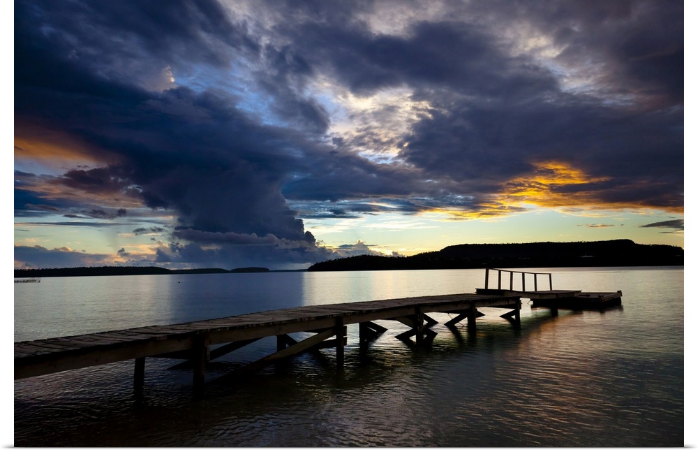 Dock and Clouds at Sunset, Vava'u, Kingdom of Tonga