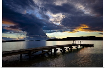 Dock And Clouds At Sunset, Vava'u, Kingdom Of Tonga