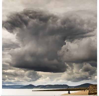 Dramatic cloud formation over the coastline, Chanonry Point; Inverness, Scotland