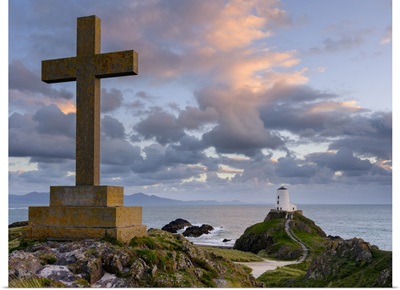 Dusk At Twr Mwr Lighthouse On Llandwyn Island In Anglesey