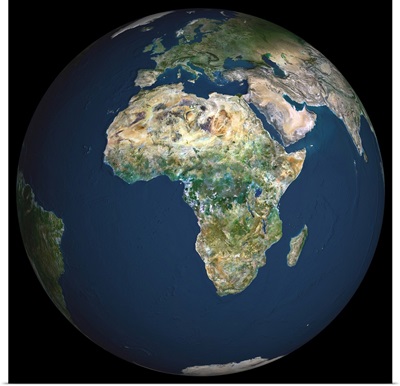 Globe Africa, True Colour Satellite Image, Earth
