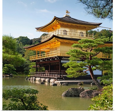 Golden Pavilion, A Buddhist Temple; Kinkaku Ji, Kyoto, Japan