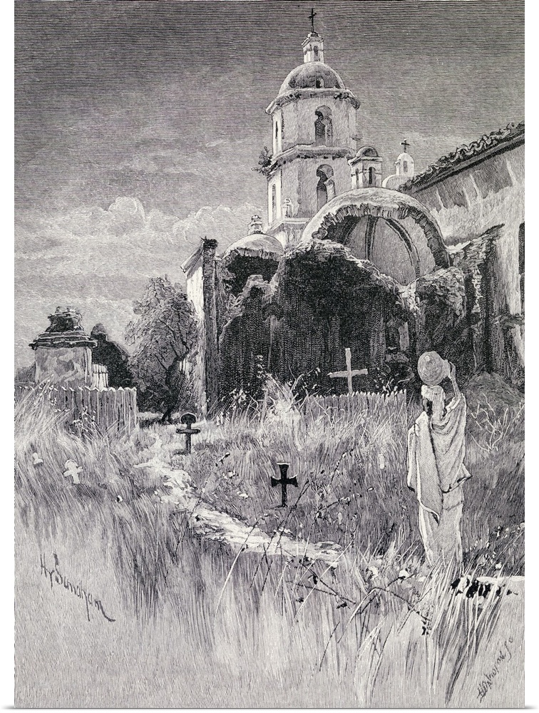 Graveyard And Mission San Luis Rey De Francia California From The Book The Century Illustrated Monthly Magazine May To Oct...